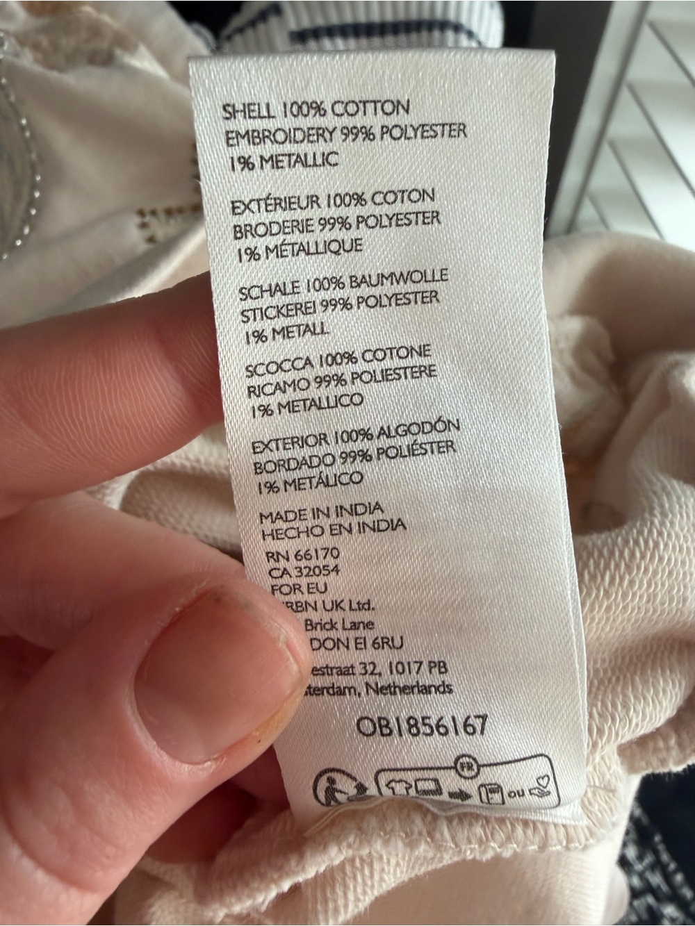 Anthropologie beaded floral embroidered cottage-core romantic sweatshirt XXS - Picture 9 of 9